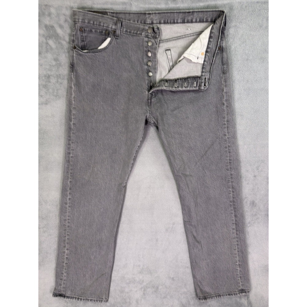 Levis 501 XX Jeans Mens 40x32 Gray Straight Classic Button Fly Mid Rise Denim